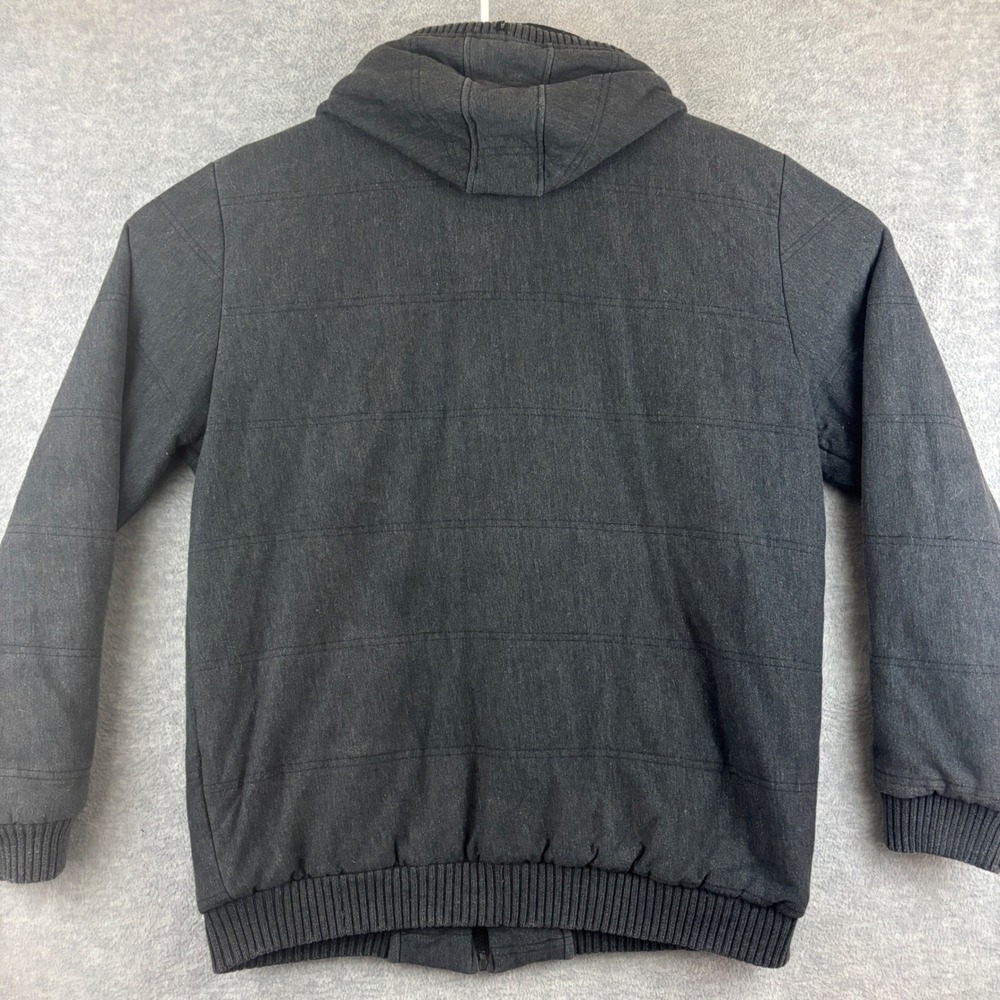 O'Neill Jacket Mens XL Charcoal Gray Quilted Full Zip Insulated Hoodie RN 85773 - Picture 6 of 9